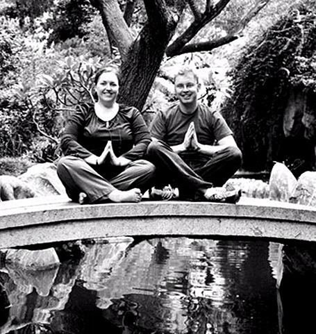 Robin and Chris in the chinese gardens