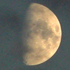 Moon and clouds, it's a nice night
