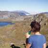 Stopping for a break, overlooking the Melchsee